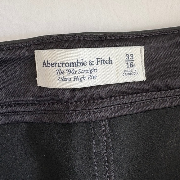Abercrombie & Fitch Vegan Leather 90s‎ Straight Pant - Size 16. - Picture 8 of 14